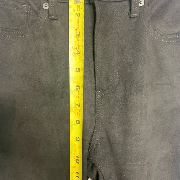 Banana Republic Black Faux Suede High Rise Skinny Jeans Size 25 Tall - Picture 9 of 12